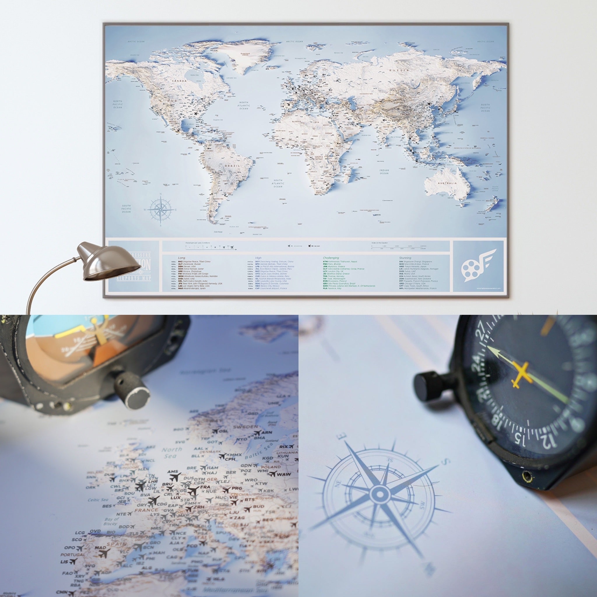 2 Airport Maps : Day + Night