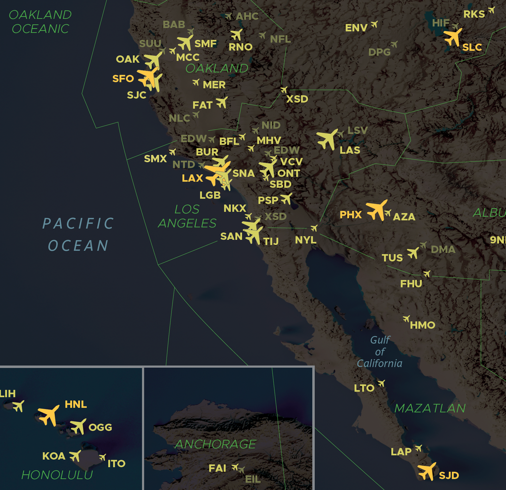 2 Airport Maps : America + World